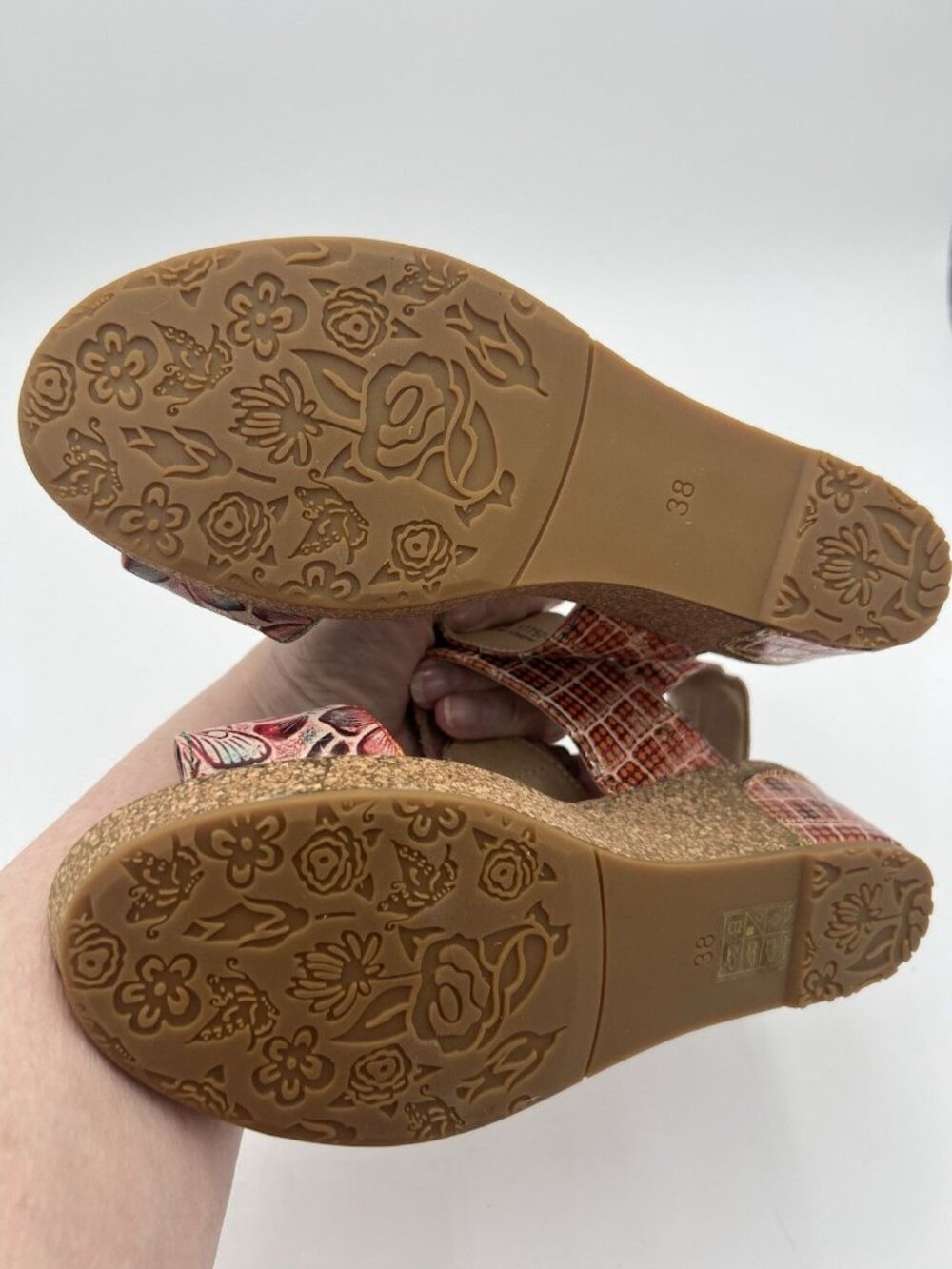 L’Artiste Spring Step Floral Platform Sandals Womens EU 38 Boho Leather Comfort - Picture 8 of 11